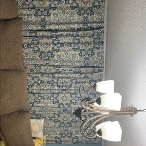 Blue and White Patterned Curtains